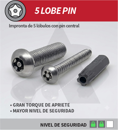 Tornillos 5 LOBE PIN