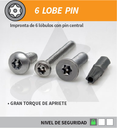 Tornillos 6 LOBE PIN