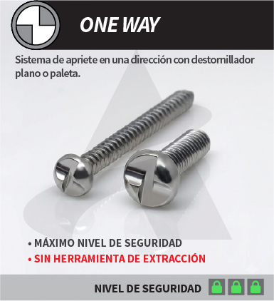Tornillos ONE WAY